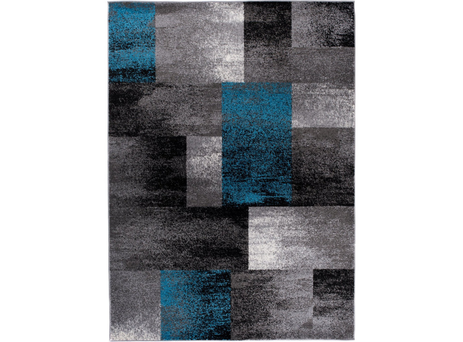 Kusový koberec JAVA Composition - šedý/modrý
