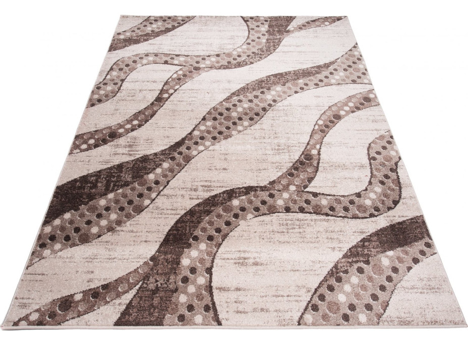 Kusový koberec JÁVA Roots - hnědý/krémový