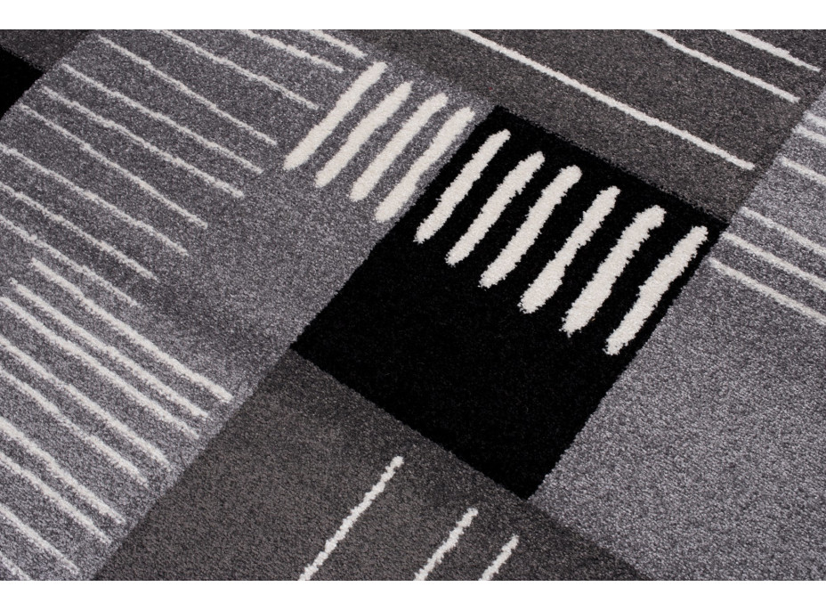 Kusový koberec JAVA Hachure - tmavo šedý