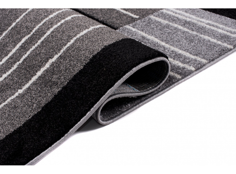 Kusový koberec JAVA Hachure - tmavo šedý