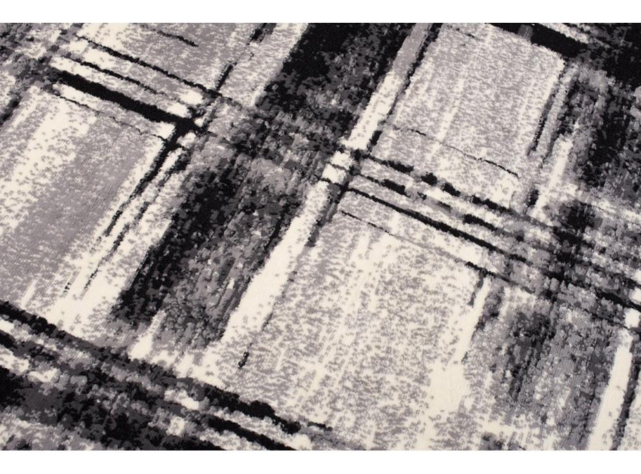 Kusový koberec TAPIS Abstract - čierny/biely