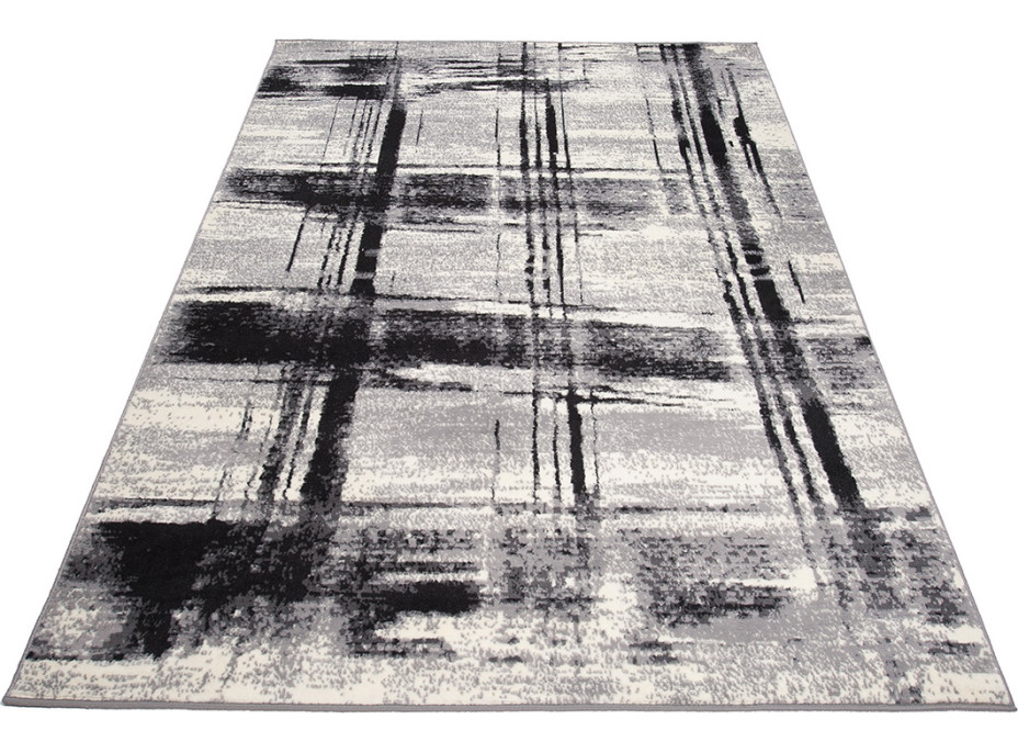 Kusový koberec TAPIS Abstract - čierny/biely