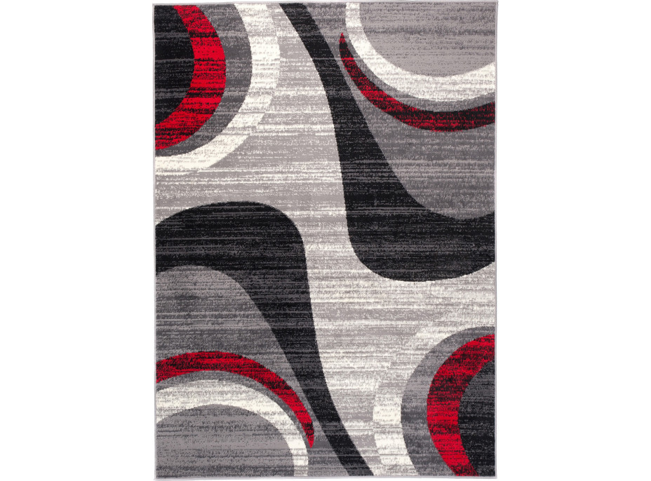 Kusový koberec TAPIS Grace - šedý/červený