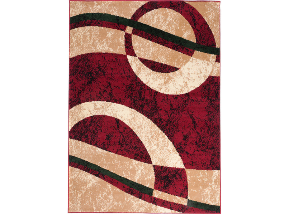 Kusový koberec TAPIS Circle - červený/béžový