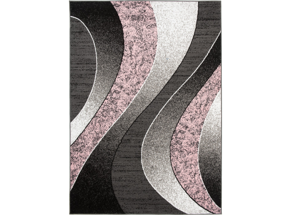 Kusový koberec TAPIS Waves - ružový/sivý