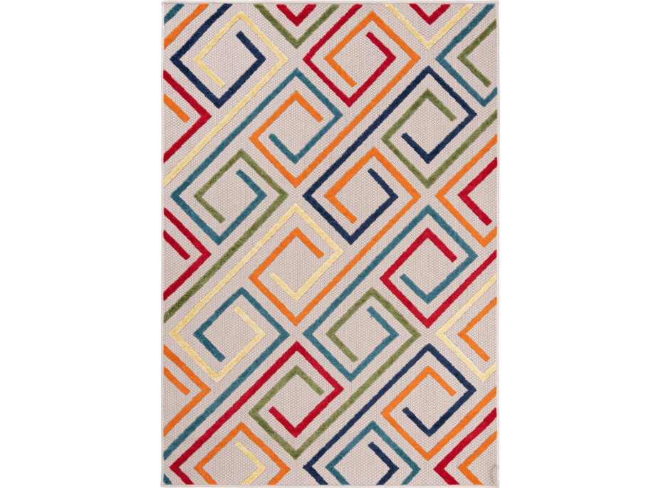 Kusový koberec AVENTURA Greek - krémový/červený/modrý
