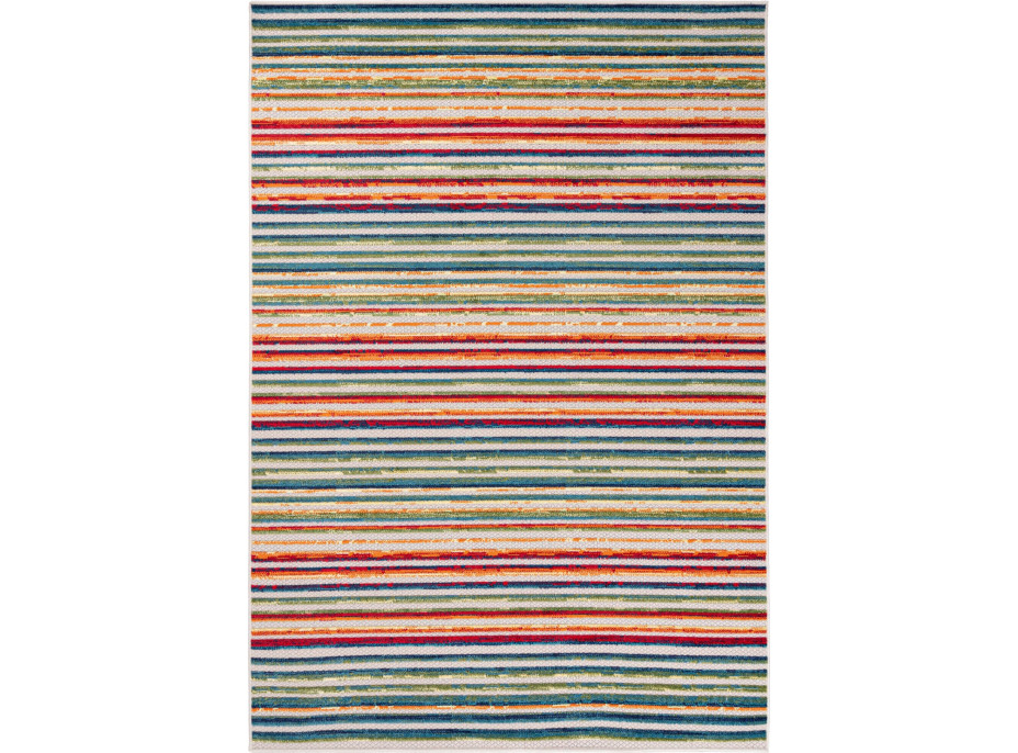 Kusový koberec AVENTURA Lines - krémový/červený/modrý