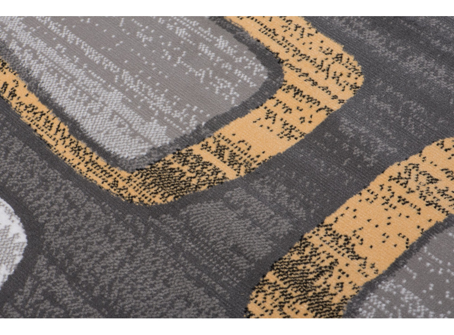 Kusový koberec MAYA Pave - žltý/sivý