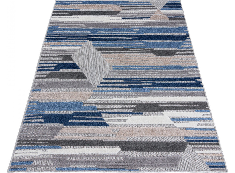 Kusový koberec AVENTURA Diamond - modrý/sivý