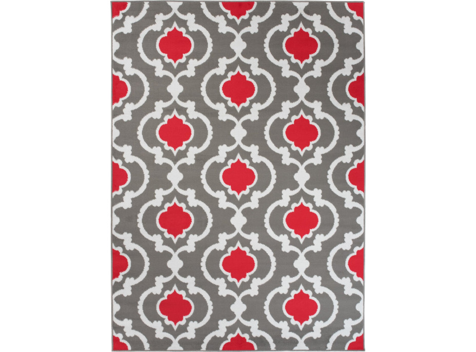 Kusový koberec MAYA Maroko - červený/šedý