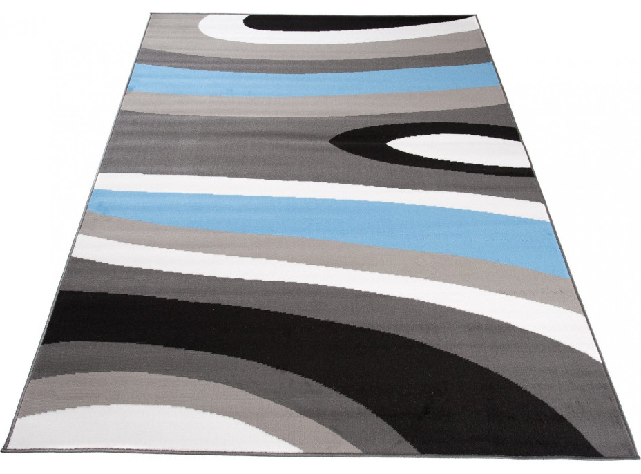 Kusový koberec MAYA Waves - modrý/šedý