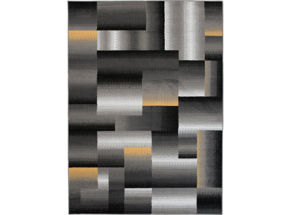 Kusový koberec MAYA Fragment - žltý/sivý