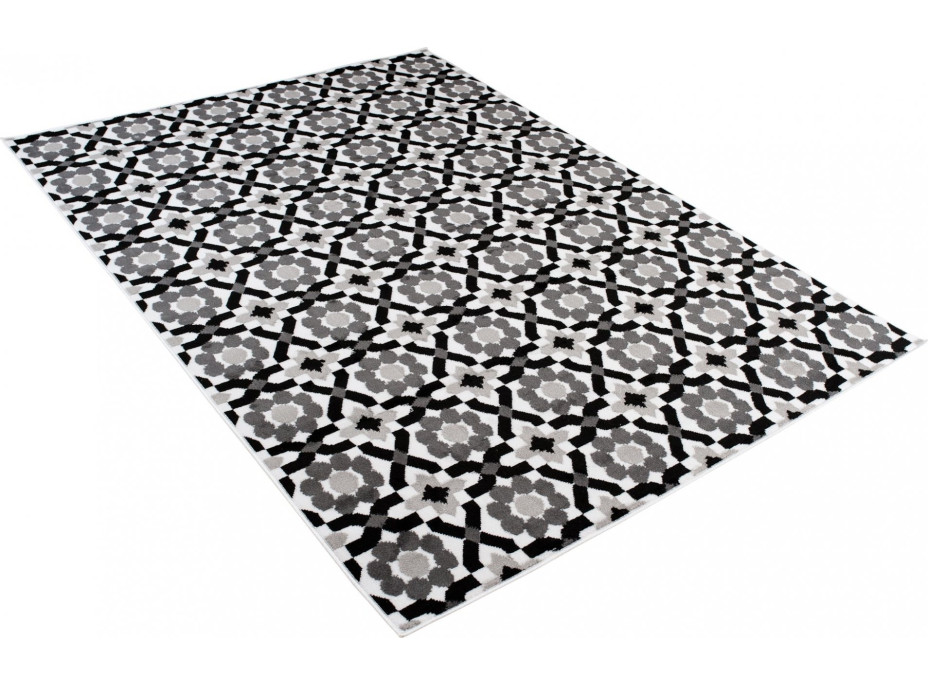 Kusový koberec MAYA Kvety - šedý