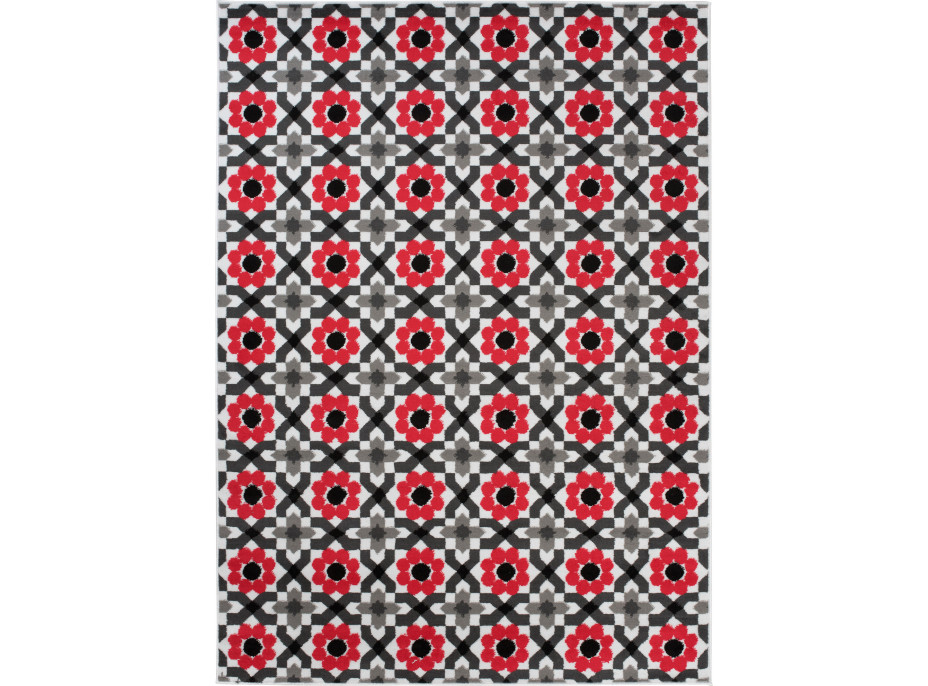Kusový koberec MAYA Kvety - červený