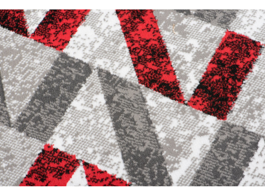Kusový koberec MAYA Stripes - červený/sivý