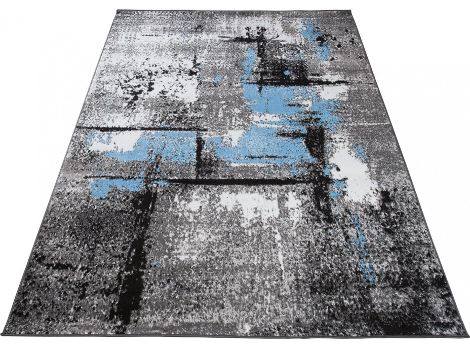 Kusový koberec MAYA Abstract - modrý/sivý
