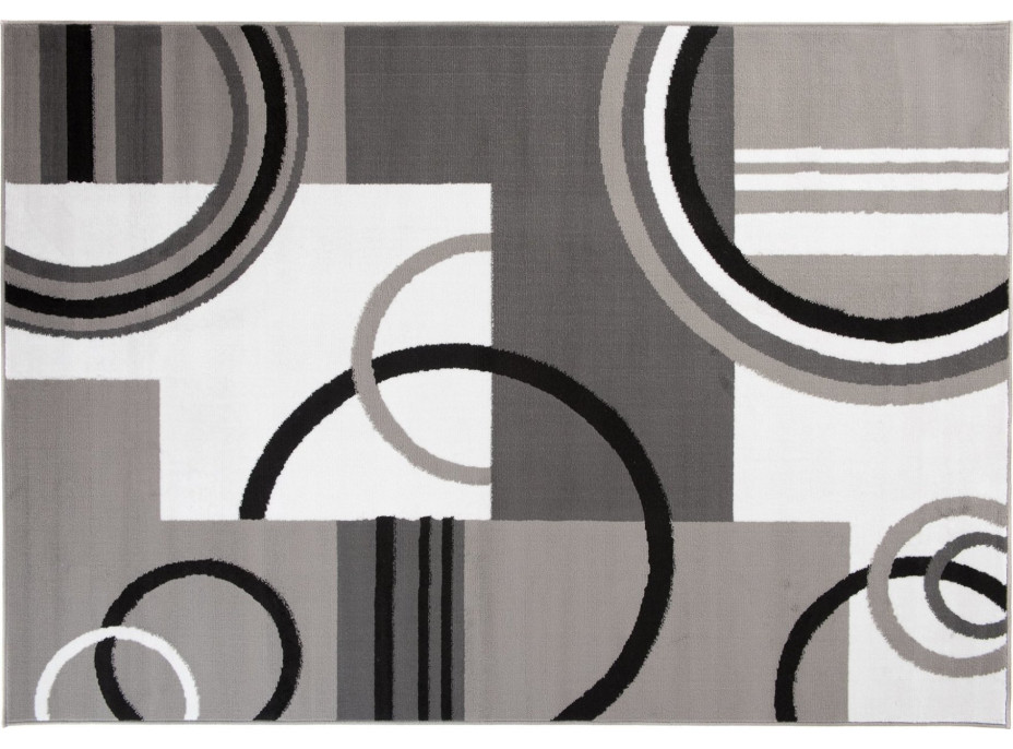 Kusový koberec MAYA Circles - šedý