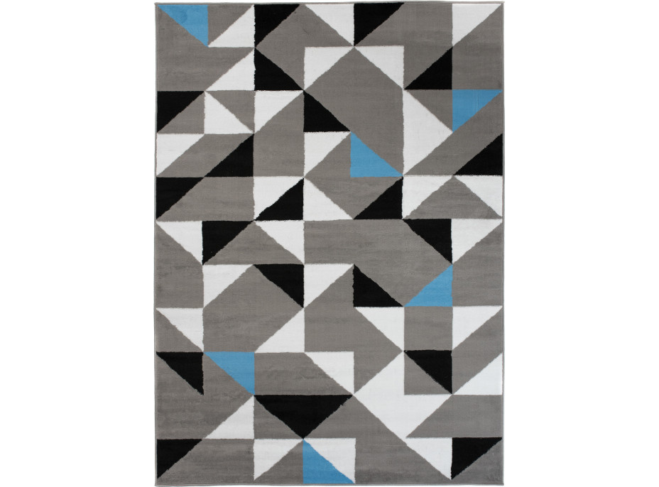 Kusový koberec MAYA Geometric - modrý/sivý