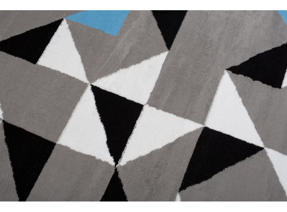 Kusový koberec MAYA Geometric - modrý/sivý