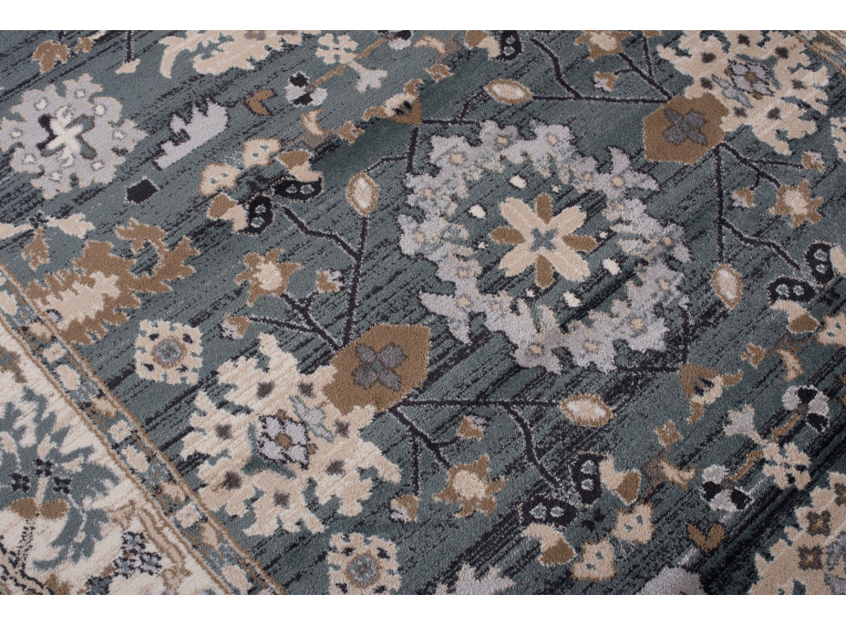 Kusový koberec COLORADO Flora - modrý