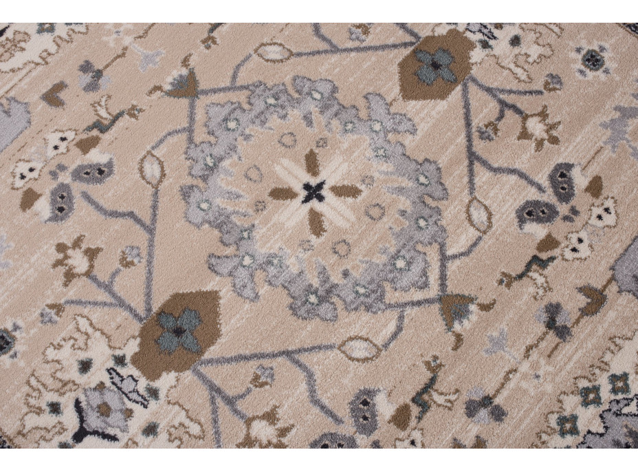 Kusový koberec COLORADO Flora - svetlo béžový