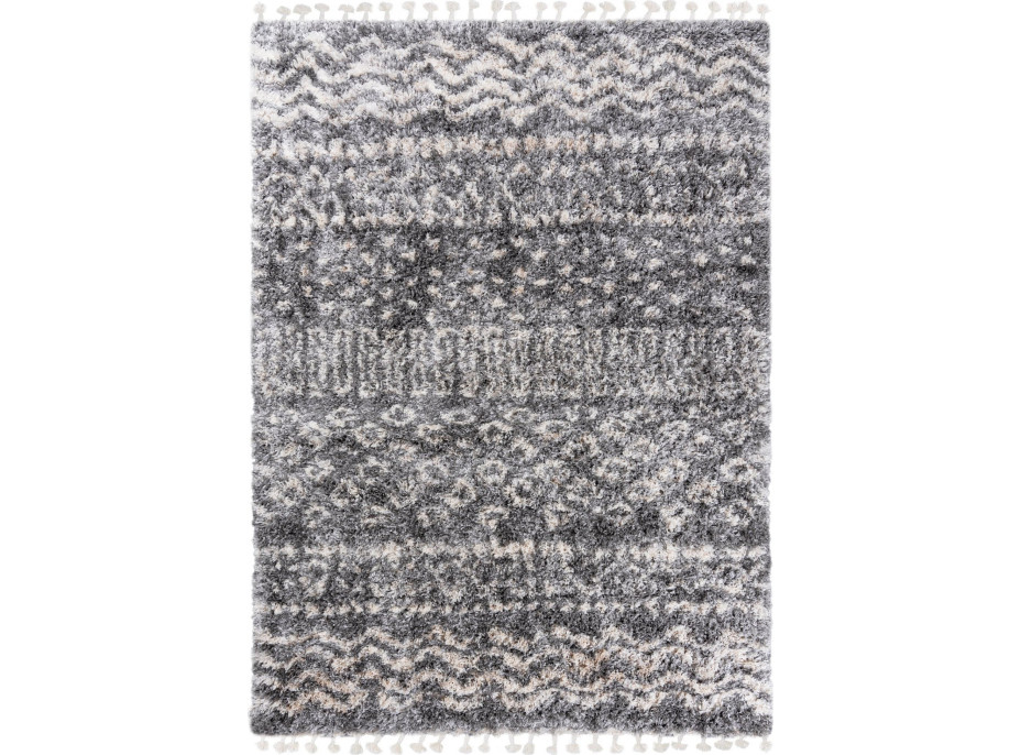 Kusový koberec AZTEC tmavo šedý/krémový - typ D