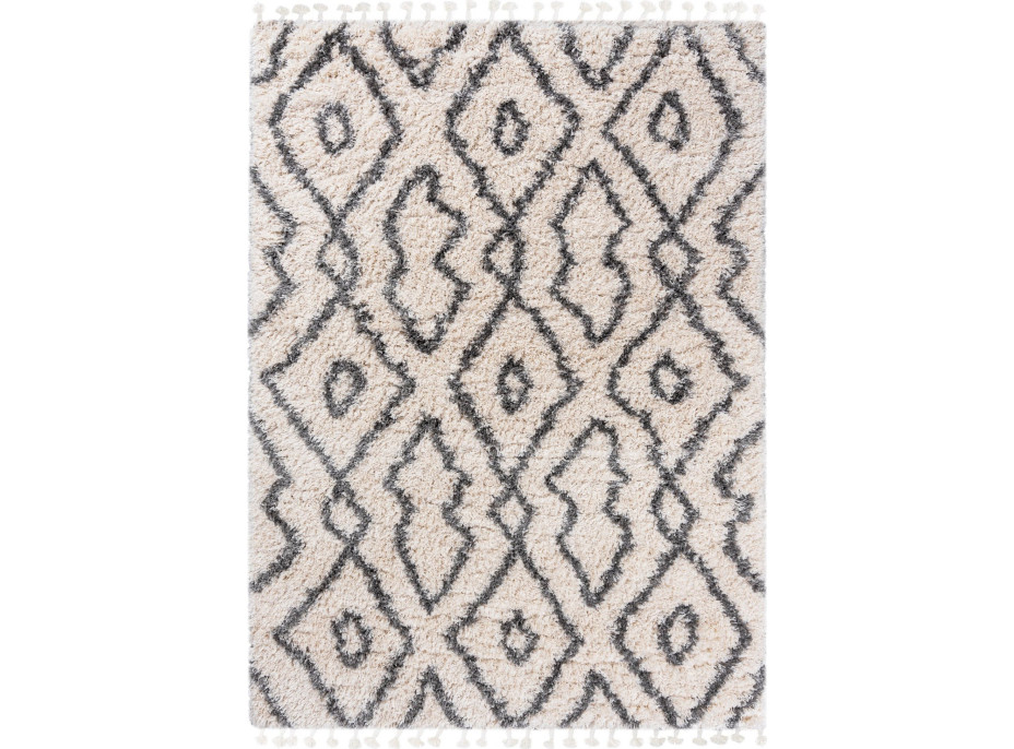 Kusový koberec AZTEC krémový/tmavo šedý - typ F