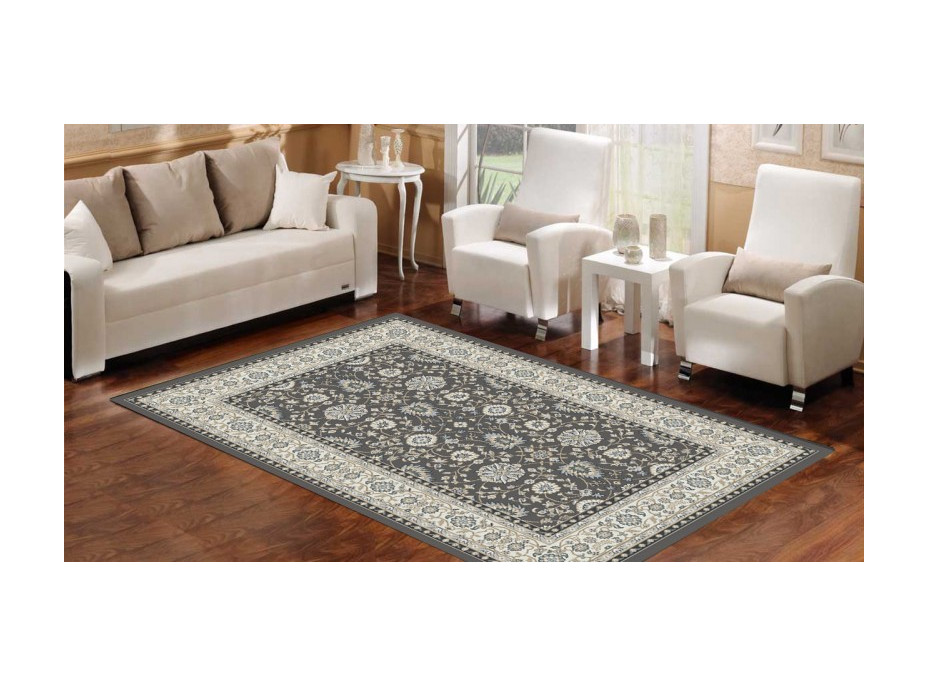 Kusový koberec COLORADO Frame - šedý