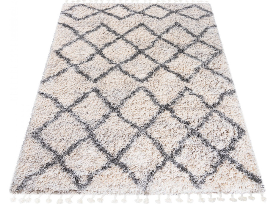 Kusový koberec AZTAC krémový/tmavo šedý - typ C