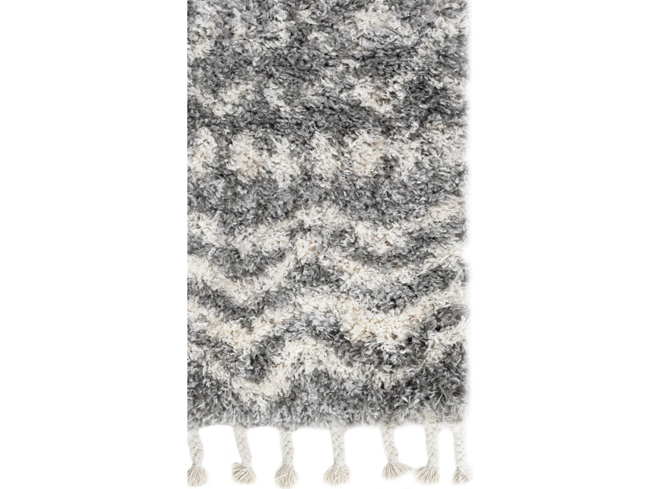 Kusový koberec AZTEC tmavo šedý/krémový - typ D