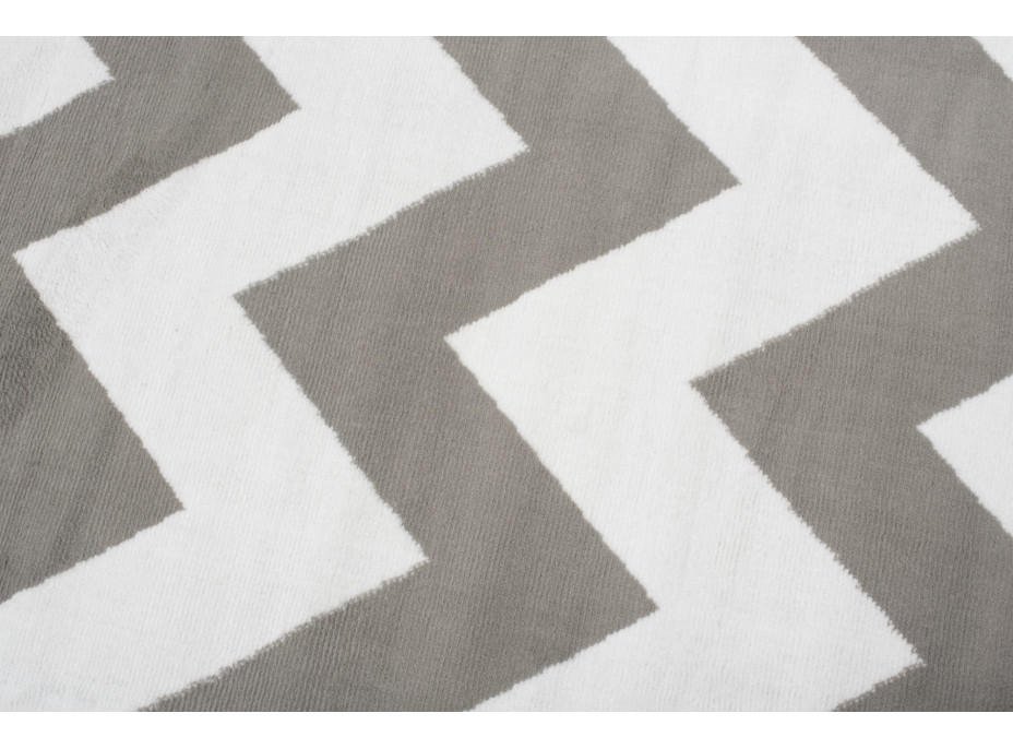 Kusový koberec BALI Cik-cak - světle šedý/bílý
