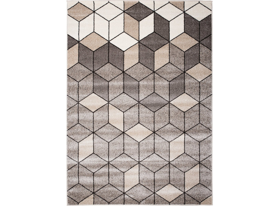 Kusový koberec FIESTA Cubes - šedý