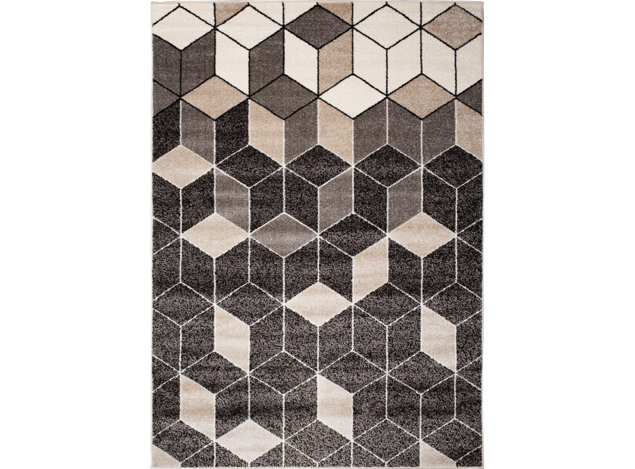 Kusový koberec FIESTA Cubec - tmavo šedý/sivý