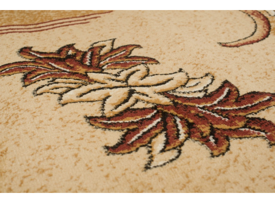 Kusový koberec ATLAS Leaves - béžový/hnedý