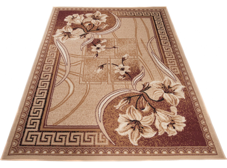 Kusový koberec ATLAS Lilly - tmavo béžový/hnedý