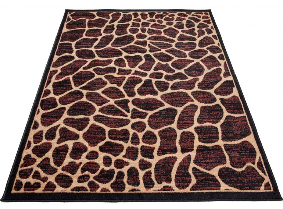 Kusový koberec BLACK ATLAS Giraffe - hnedý/béžový