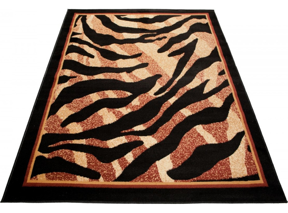Kusový koberec BLACK ATLAS Tiger - hnedý/čierny
