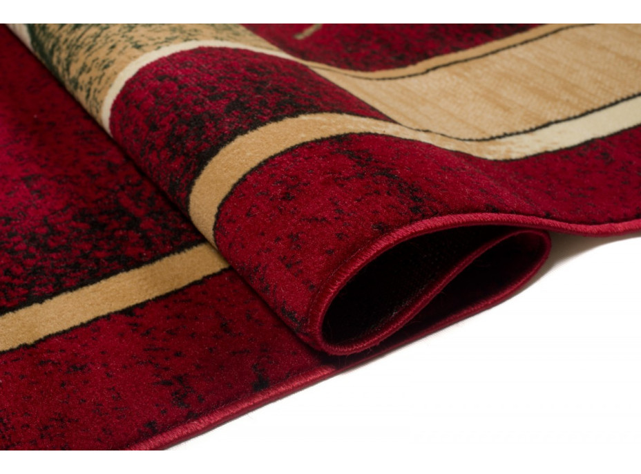Kusový koberec ATLAS Abstract - červený/béžový