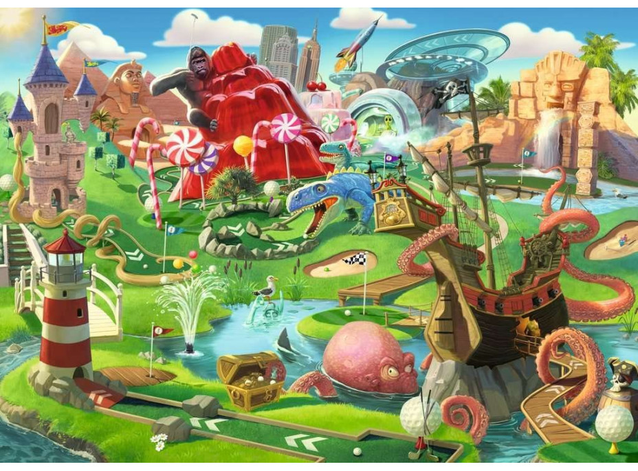 RAVENSBURGER Puzzle Minigolfový raj XXL 500 dielikov