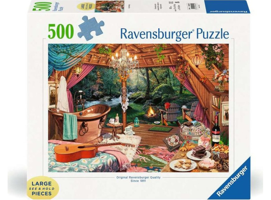 RAVENSBURGER Puzzle Útulná chata XXL 500 dielikov