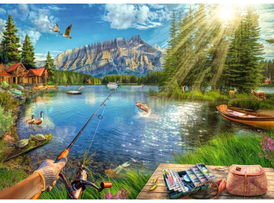 RAVENSBURGER Puzzle Život pri jazere 1000 dielikov