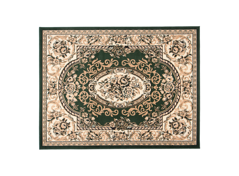 Kusový koberec ATLAS kvety - béžový/zelený