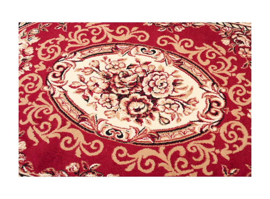 Kusový koberec ATLAS kvety - béžový/červený