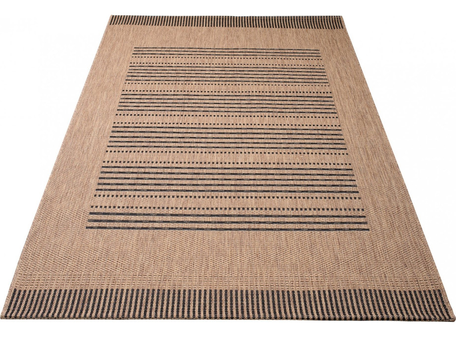 Sisalový PP koberec MORSE - hnedý/čierny