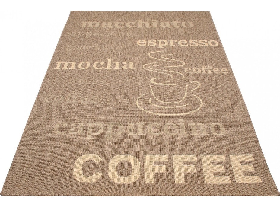 Sisalový PP koberec COFFEE - hnedý/krémový