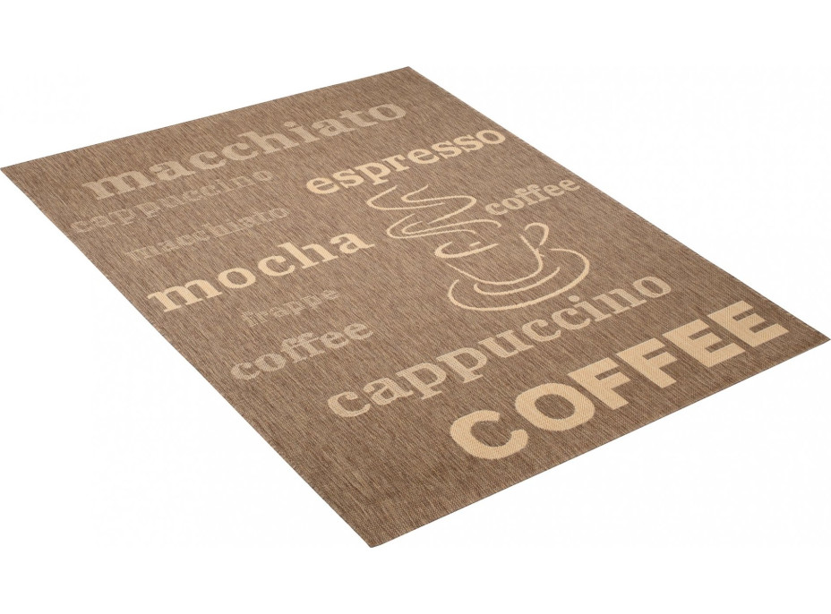 Sisalový PP koberec COFFEE - hnedý/krémový