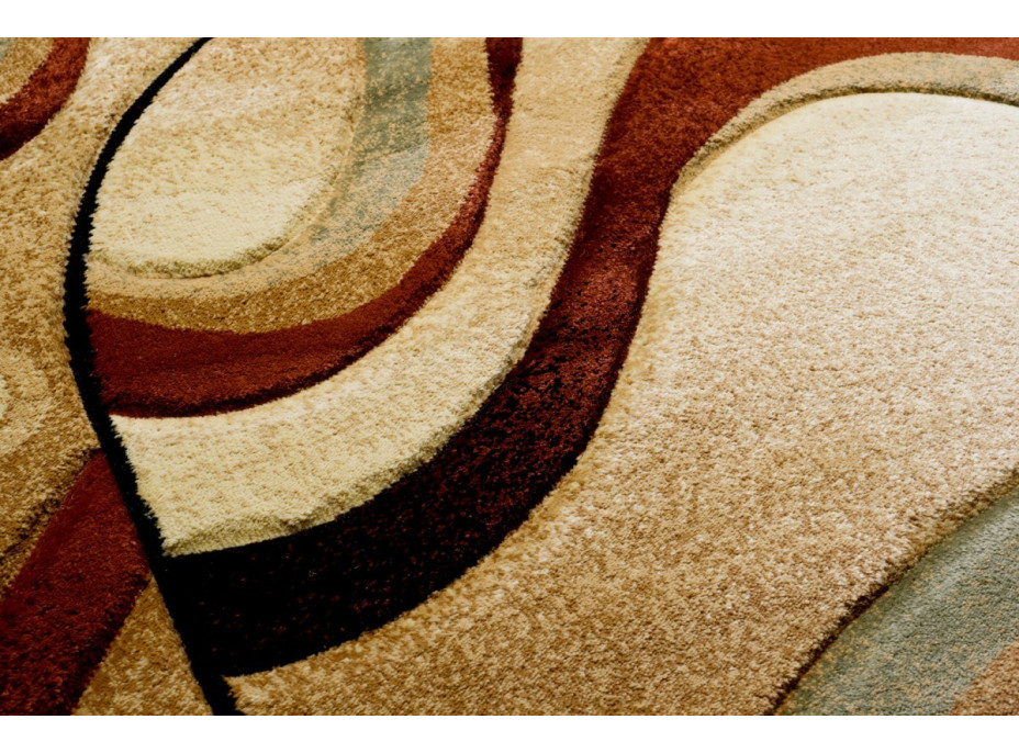 Kusový koberec ANTOGYA Wave - krémový/hnedý