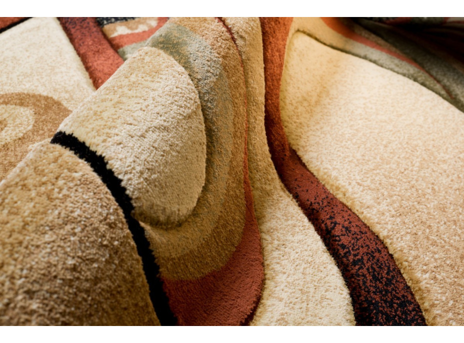 Kusový koberec ANTOGYA Wave - krémový/hnedý