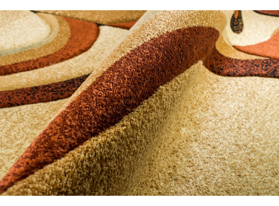 Kusový koberec ANTOGYA Wave - krémový/hnedý