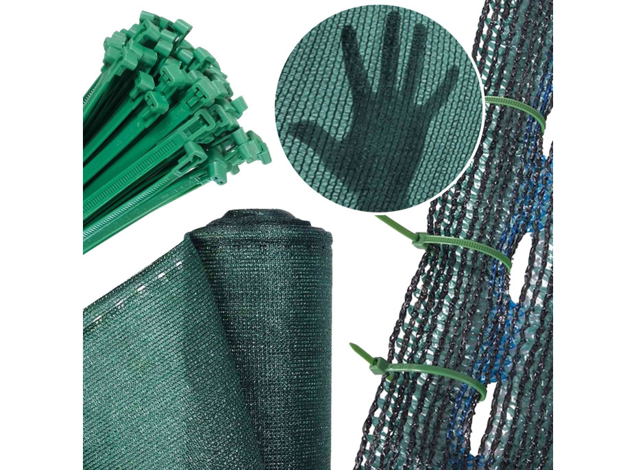 Tieniaca clona na plot 1,5x50 m - zelená